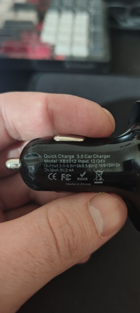Автомоюільний зарядний пристрій FullFix 3А/2.4А (2 USB)