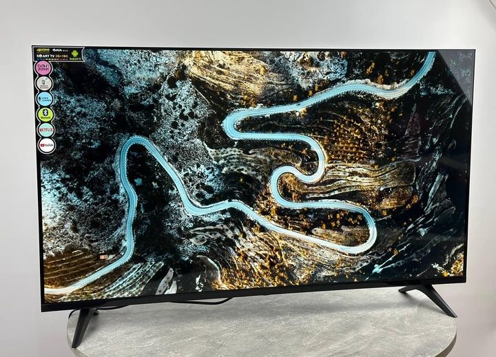 безрамковий телевізор 50" SmartTV | wi-fi • T2 • bluetooth | android15