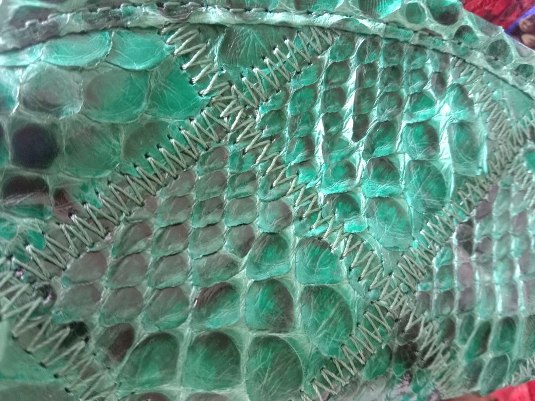 Кожаный кошелёк из питона, косметичка, чехол