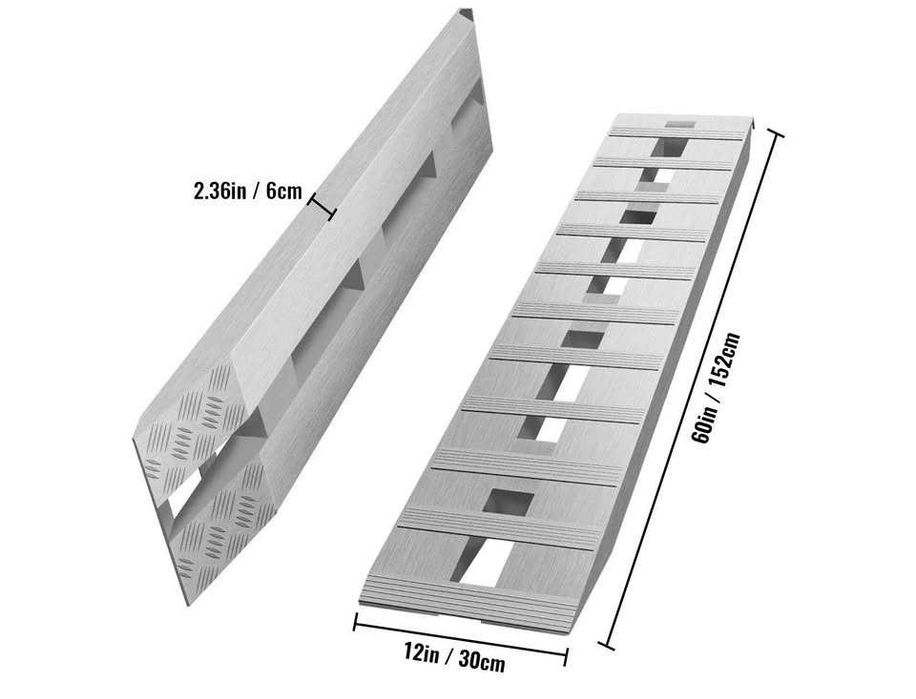 Rampas de alumínio 150cm 2722 kg