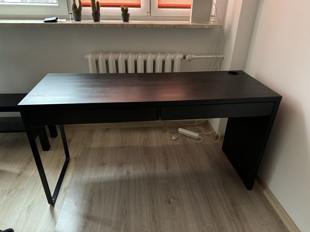 Biurko IKEA MICKE 142x50 – duże, funkcjonalne
