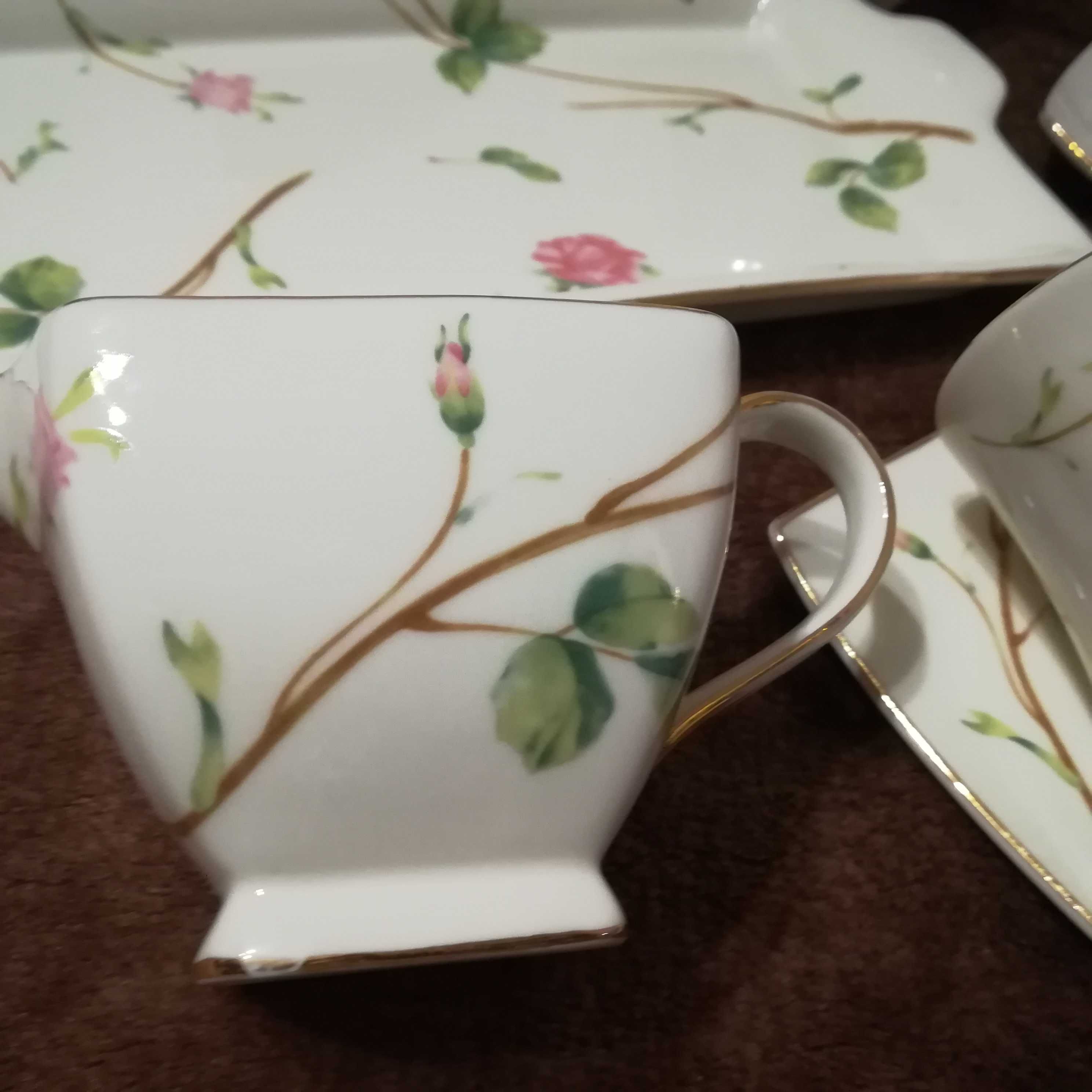 Porcelanowy serwis do kawy villa italia zestaw komplet do herbaty