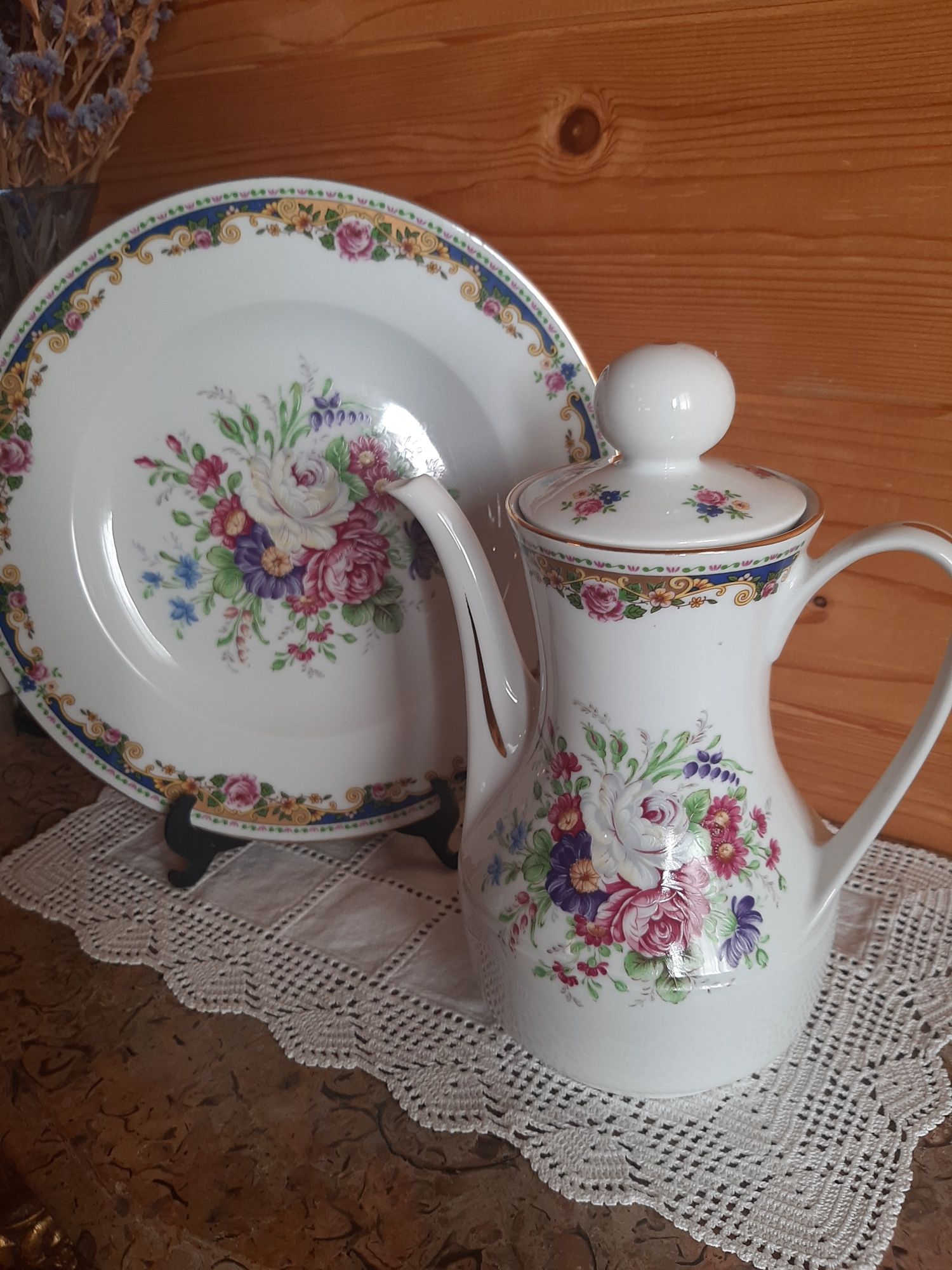 Conjunto Bule e Prato T. Limoges - Como Novo