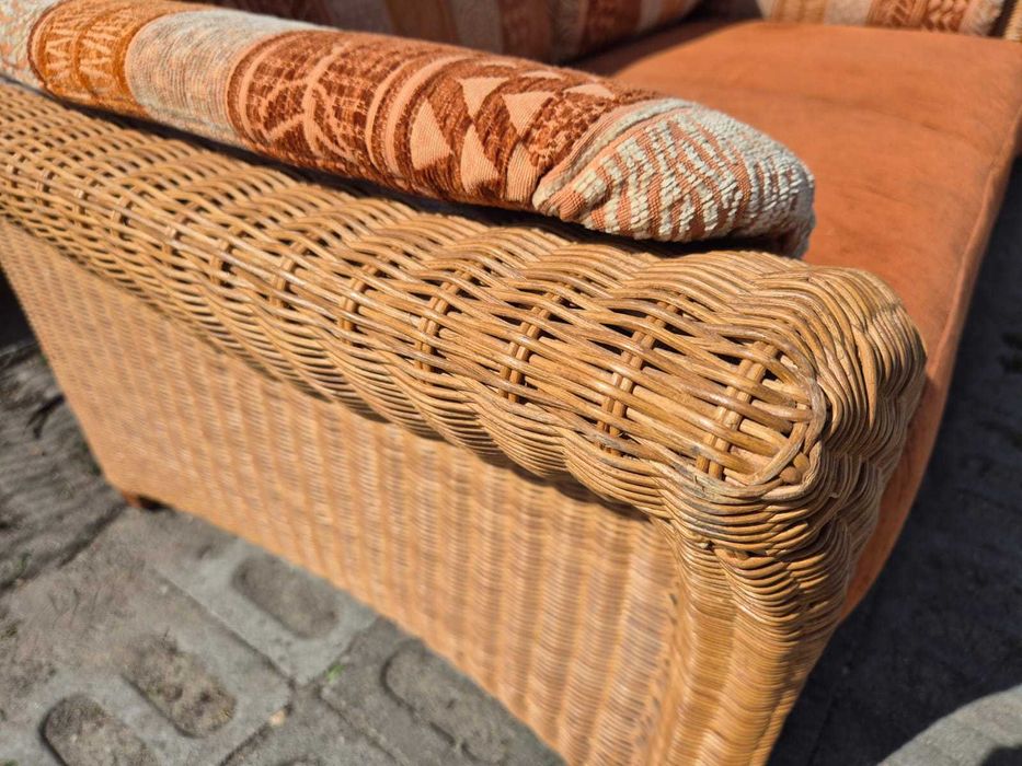 sofa rattanowa 3 2 1 rattan z rattanu naturalny ratan meble na taras