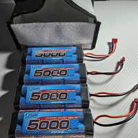 Akumulatory NiMH 7,2V 5000mah 6 ogniw (Dean T) Hyper Pack LRP