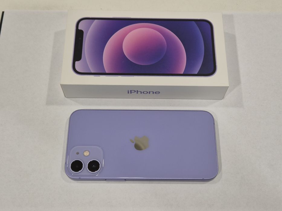 ZADBANY Telefon Apple Iphone 12 Mini 64GB Fiolet BAT. 94% DZIERŻONIÓW