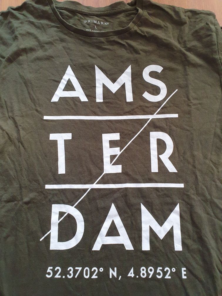 Bluzka męska T-shirt męskie primark r. L Amsterdam