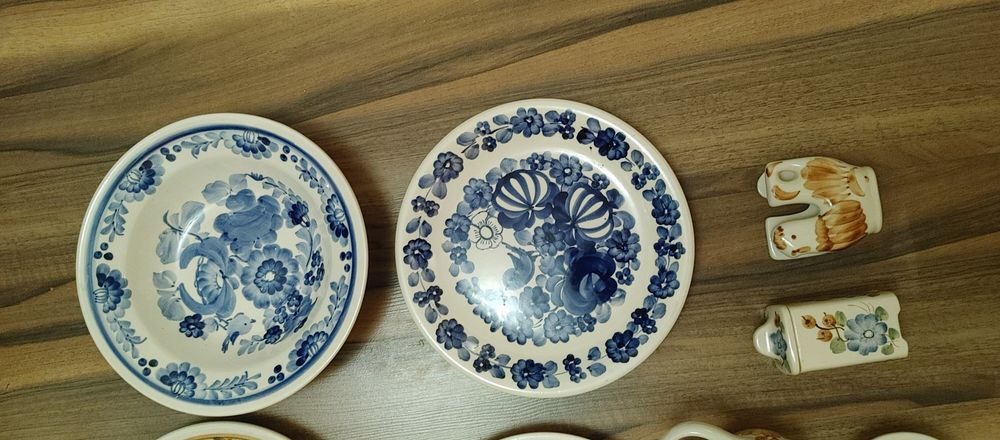 Ceramika Włocławek. talerze . wazon .dzbank. Cukiernica. Solniczka