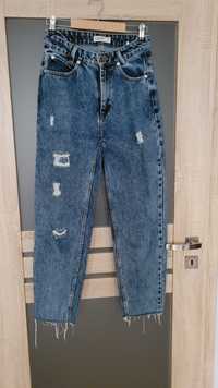 Spodnie dżinsowe damskie młodzieżowe rozmiar 36