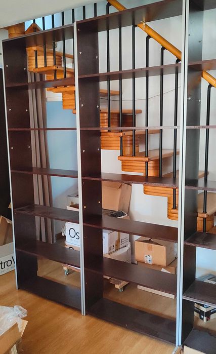 Regały meble sklepowe biurowe 9 sztuk kolor wenge