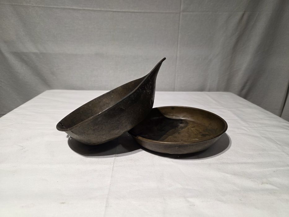 Sygnowane szalki mosiężne do wagi 5kg J.Sperling i Ska 20cm