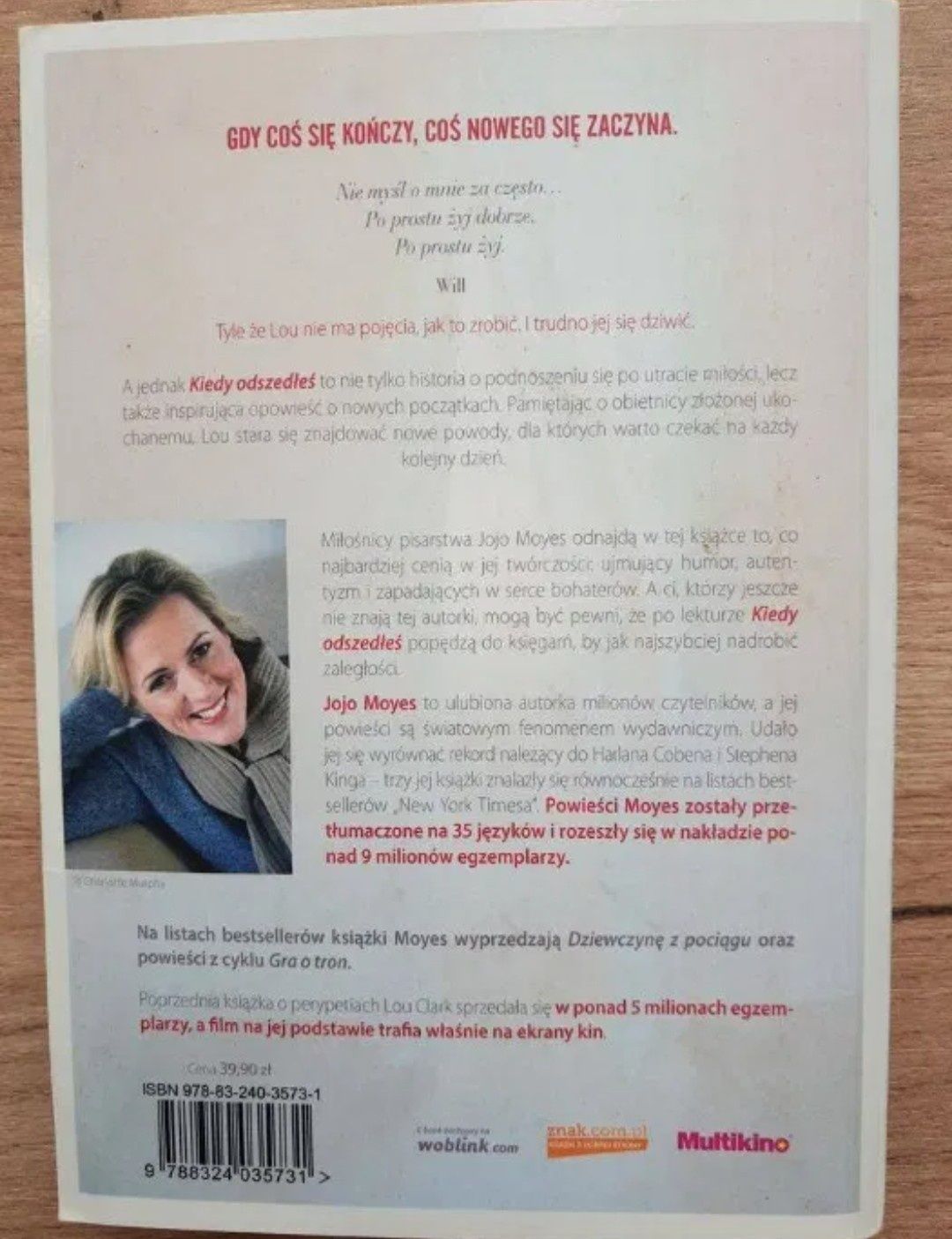 Książka Kiedy odszedłeś Jojo Moyes