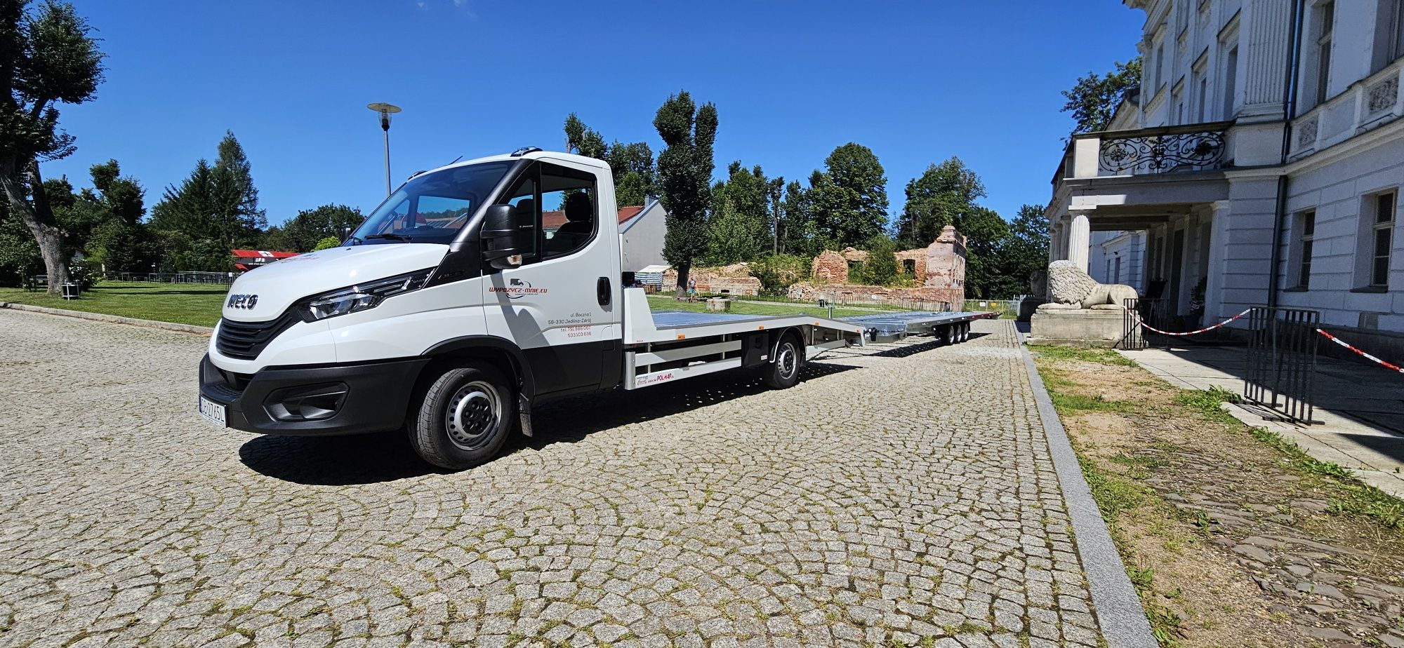 Iveco autolaweta + przyczepa  ZESTAW !!!