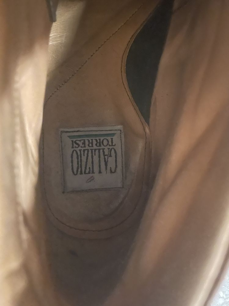 Skórzane męskie brązowe buty włoskie Galizio Torresi