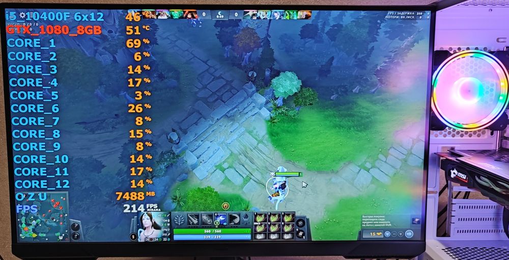 Игровой ПК Rust cs2 gtaV dota fortnite pubg warzonna i5 10400 GTX 1080
