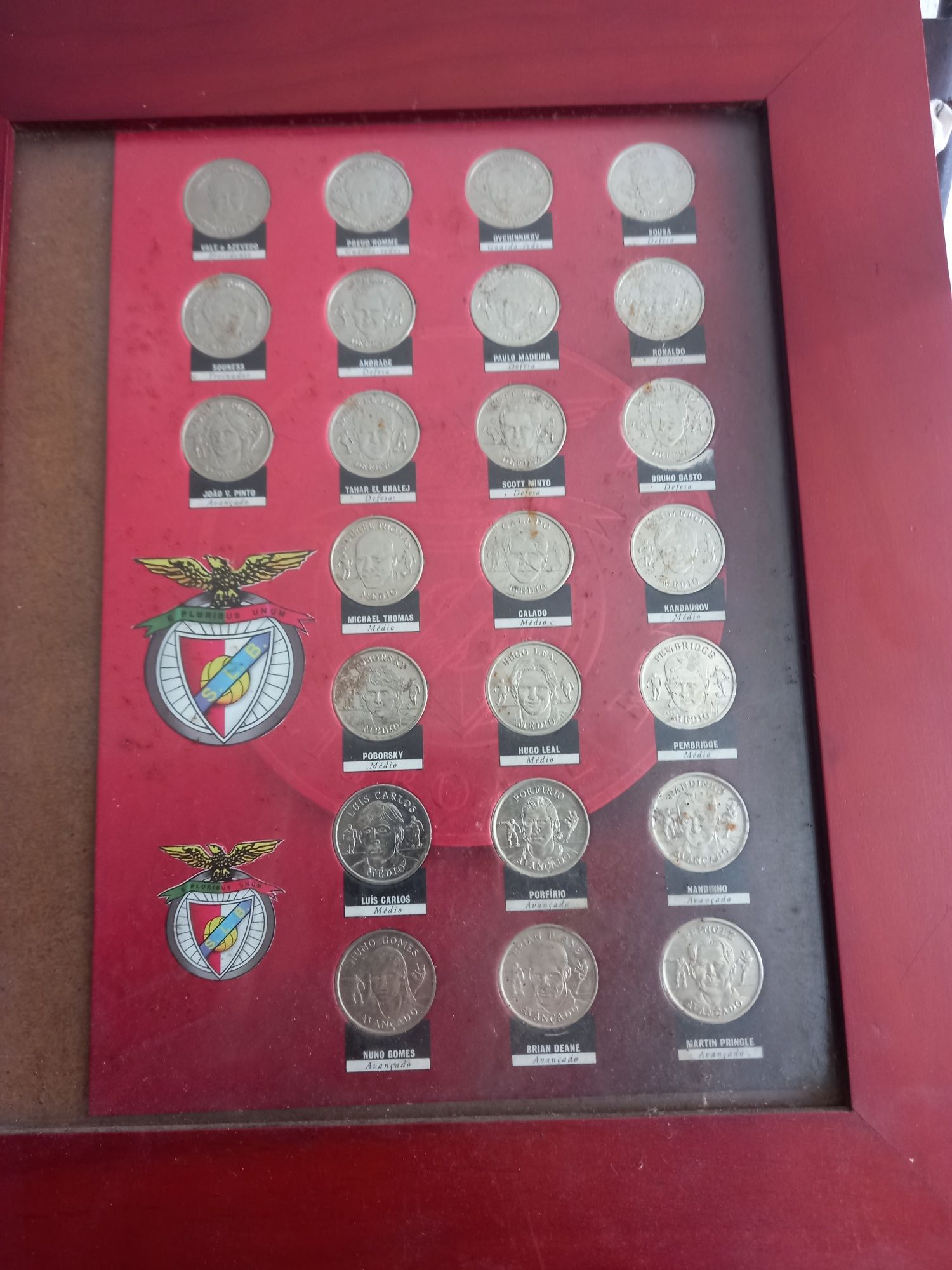 Moedas coleção Benfica com nome dos jogadores