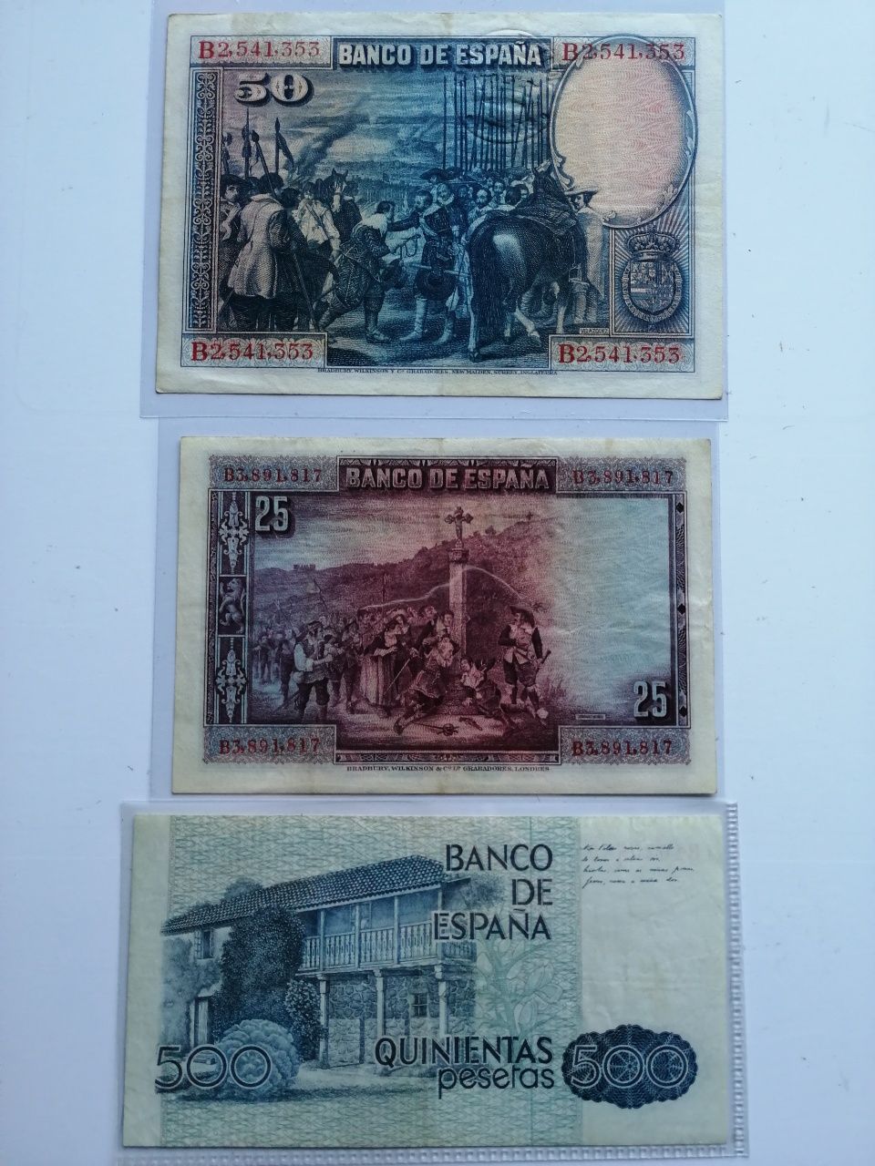 Notas Pesetas Espanha