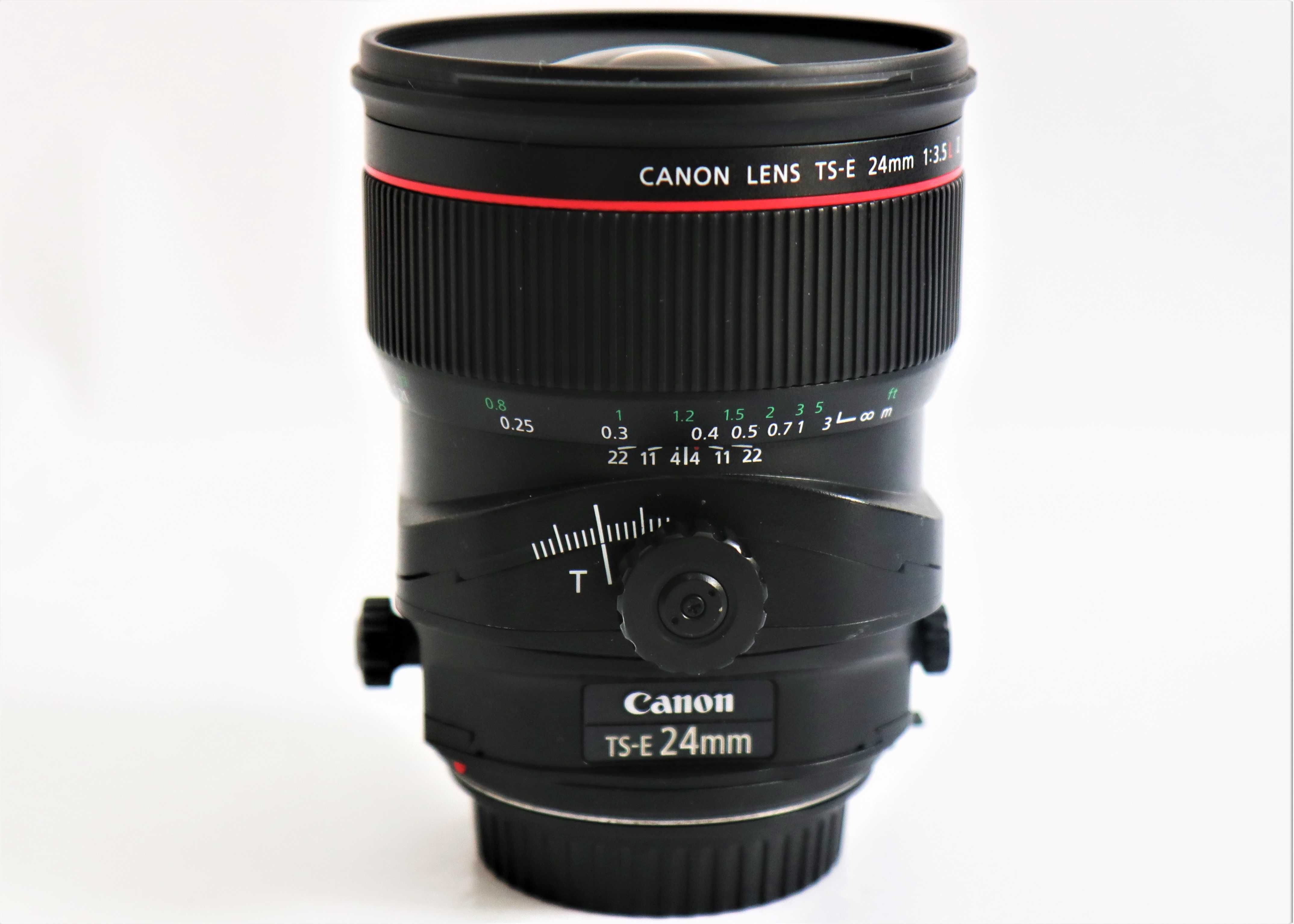 Lente Canon TS-E 24mm f/3.5 L Mark II objetiva como nova