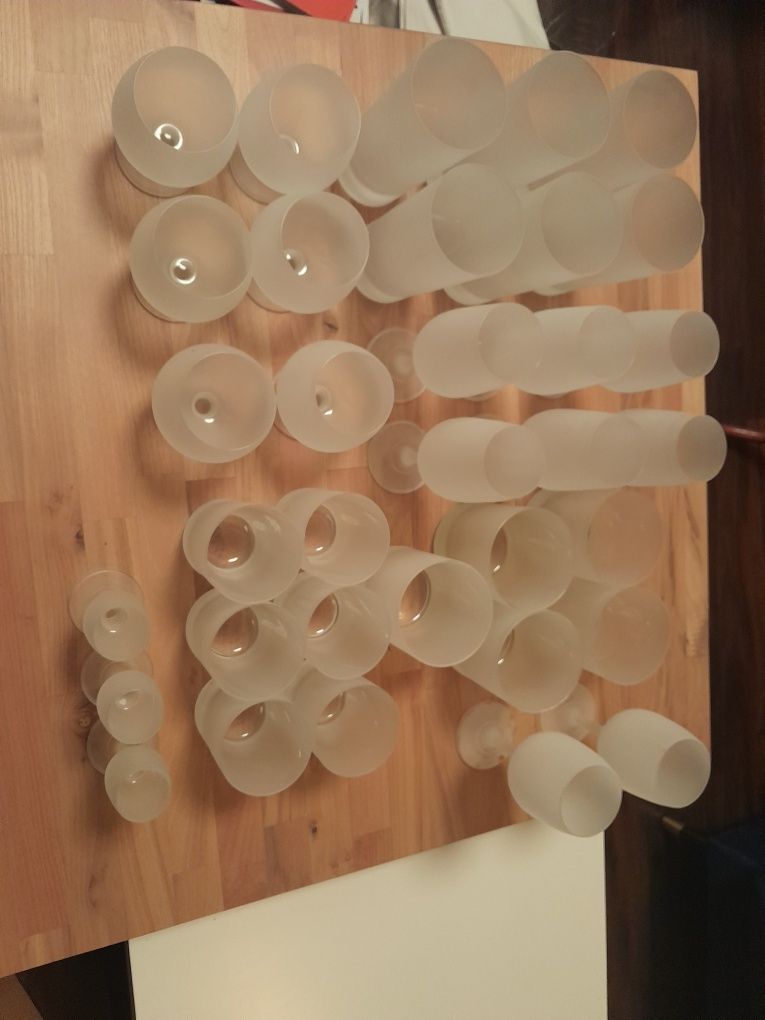 Kieliszki szklane mleczne 34 szt Krosno Koniak drink szampan