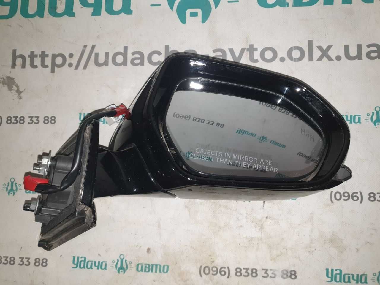 Дзеркало бічне праве Toyota Prius 50 16-6 пінів мертві зони BSM чорне