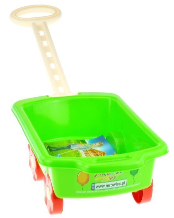 Wózek Taczka Do Piasku Z Rączką Polski Produkt Róż Superzabaweczki