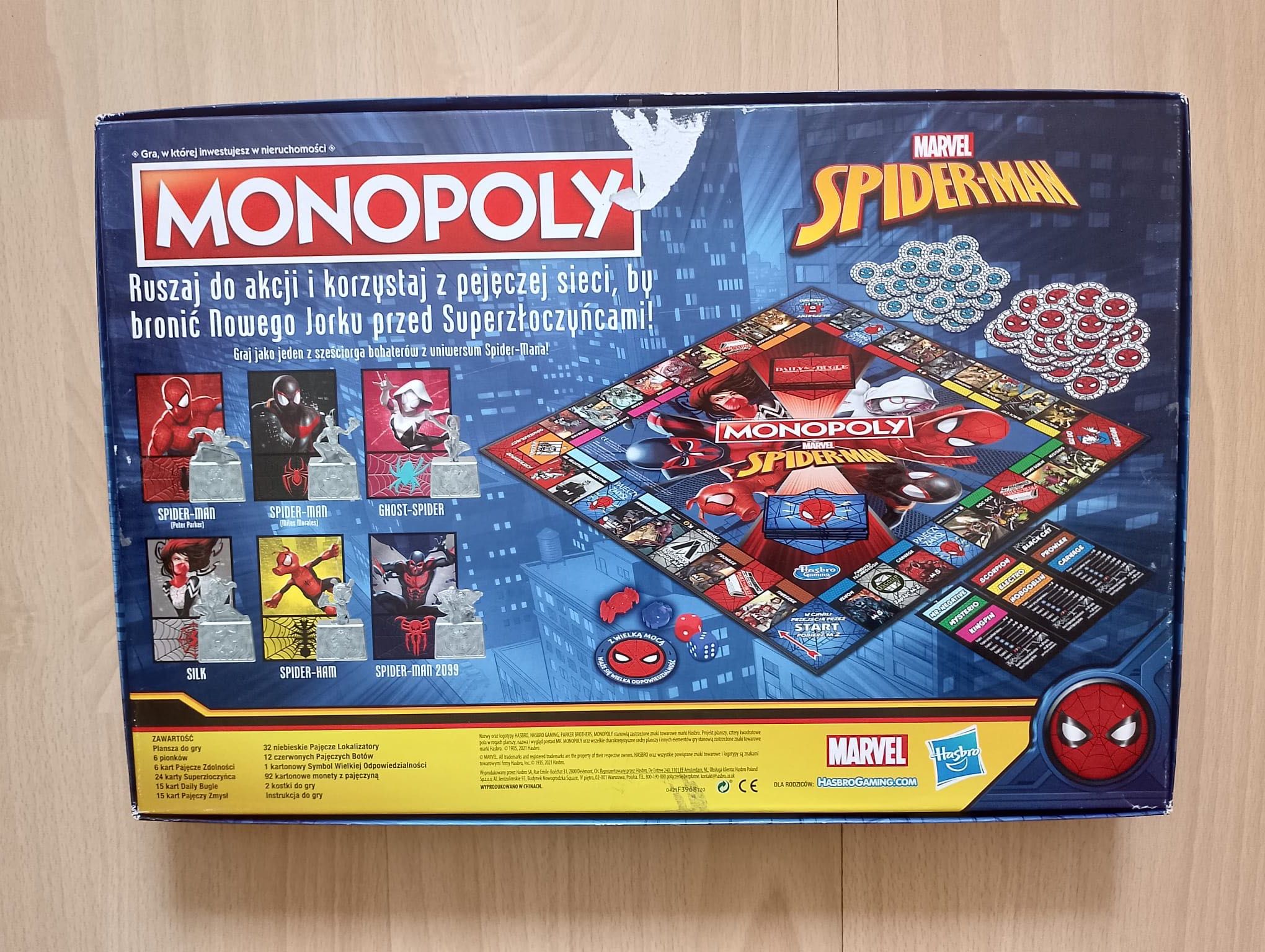 Monopoly spiderman jak nowa