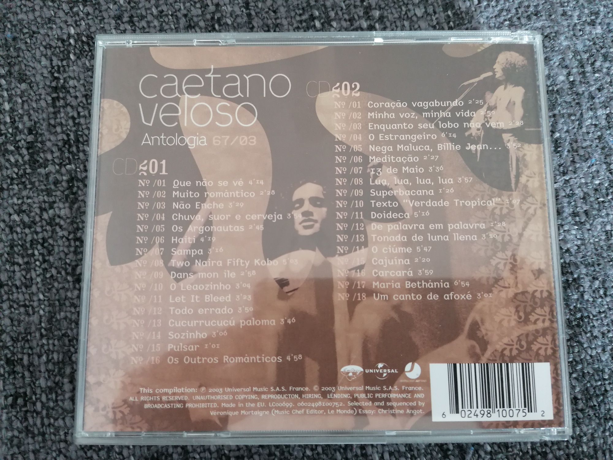 CD DUPLO Caetano Veloso Antologia 67/03