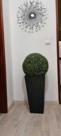 Vaso de Interior ou Exterior de madeira com arbusto