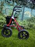 Terenowy rollator firmowy chodzik balkonik na cichych gumowych, pompow