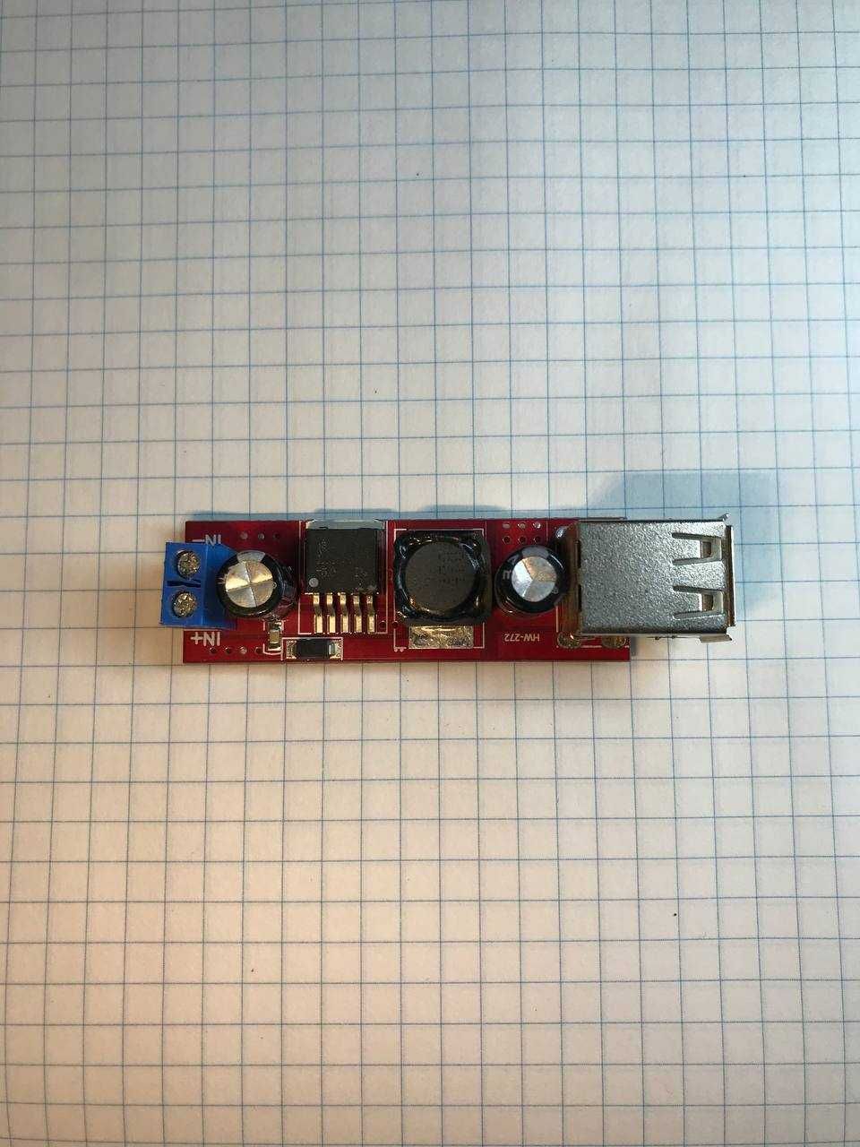 Понижувач з 6-40в до 5в з USB x 2