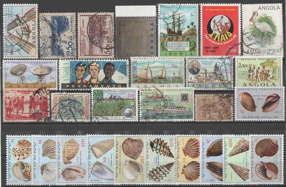 Filatelia: Angola - 128 selos diferentes