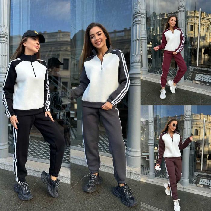 В наличии! Модный теплый женский костюм на флисе 4 цвета + Подарок*