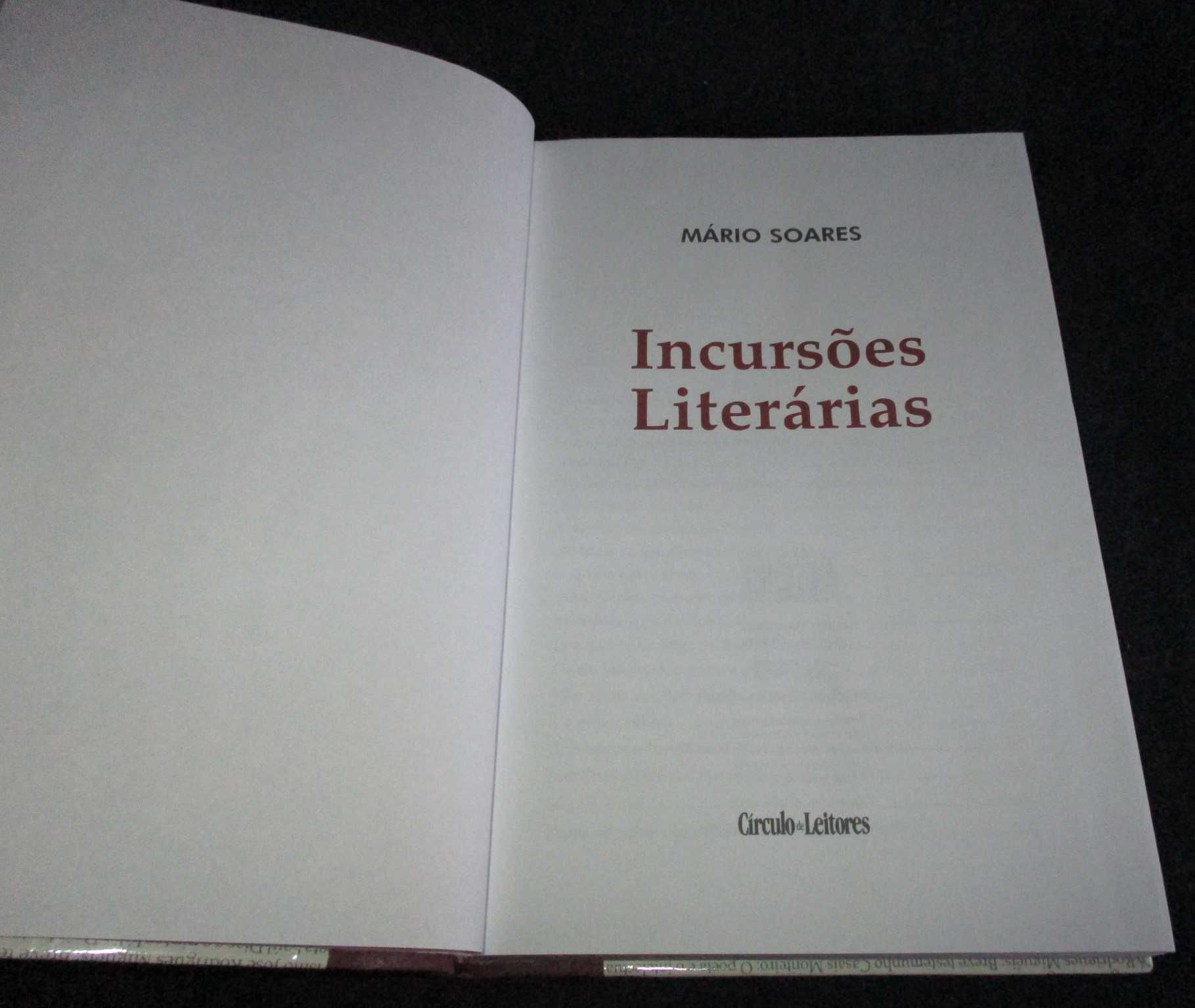 Livro Incursões Literárias Mário Soares