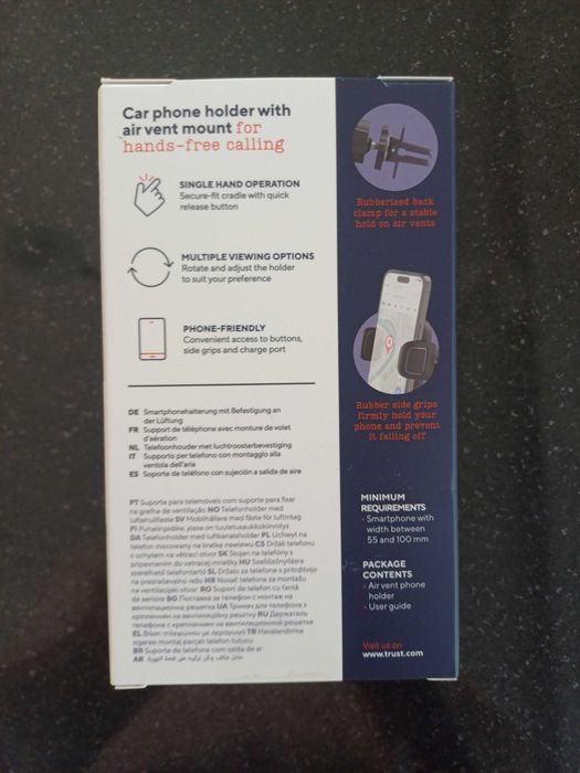 Uchwyt samochodowy na telefon TRUST Runo Phone Air Vent