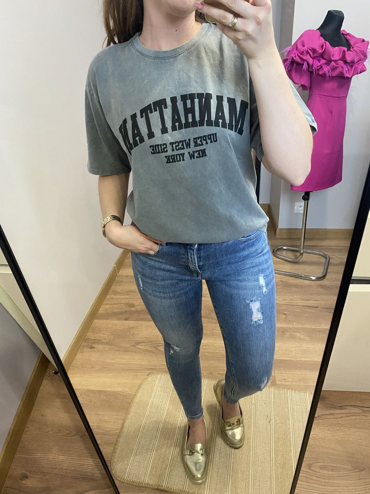 Dekatyzowany T-shirt Manhattan