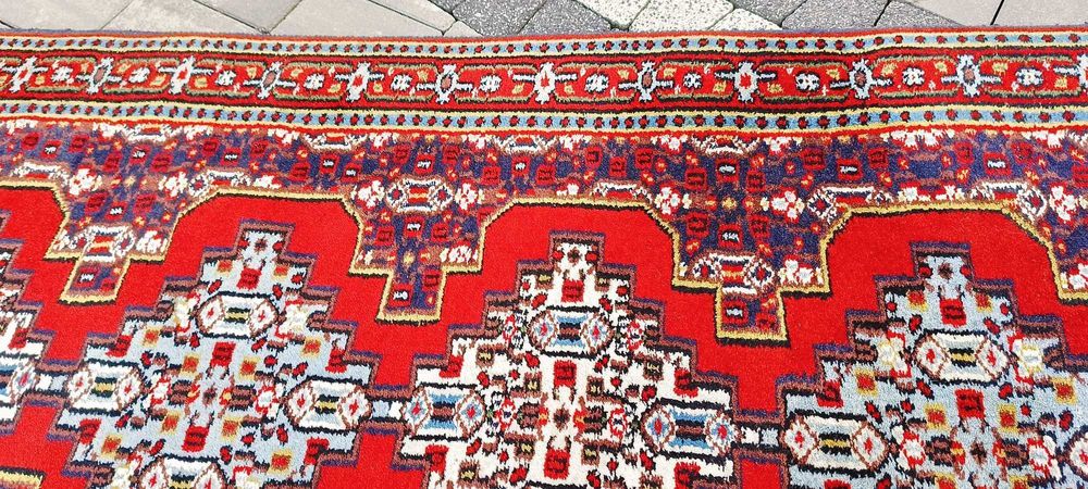 Chodnik tkany ręcznie dywan wełniany perski 278 x 85 cm wełna