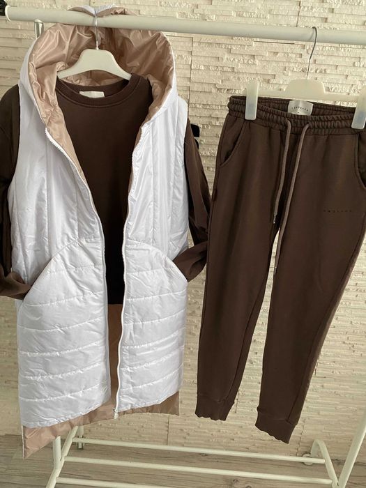 Lemonada dres set czekolada joggery + bluza S-M