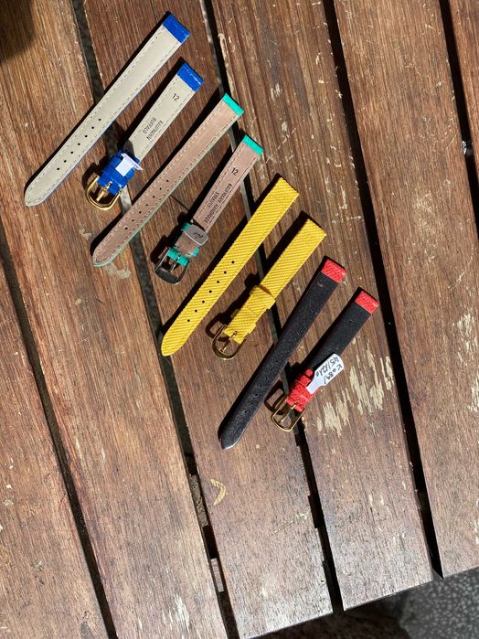 Zestaw czterech pasków do zegarków damskich 12mm