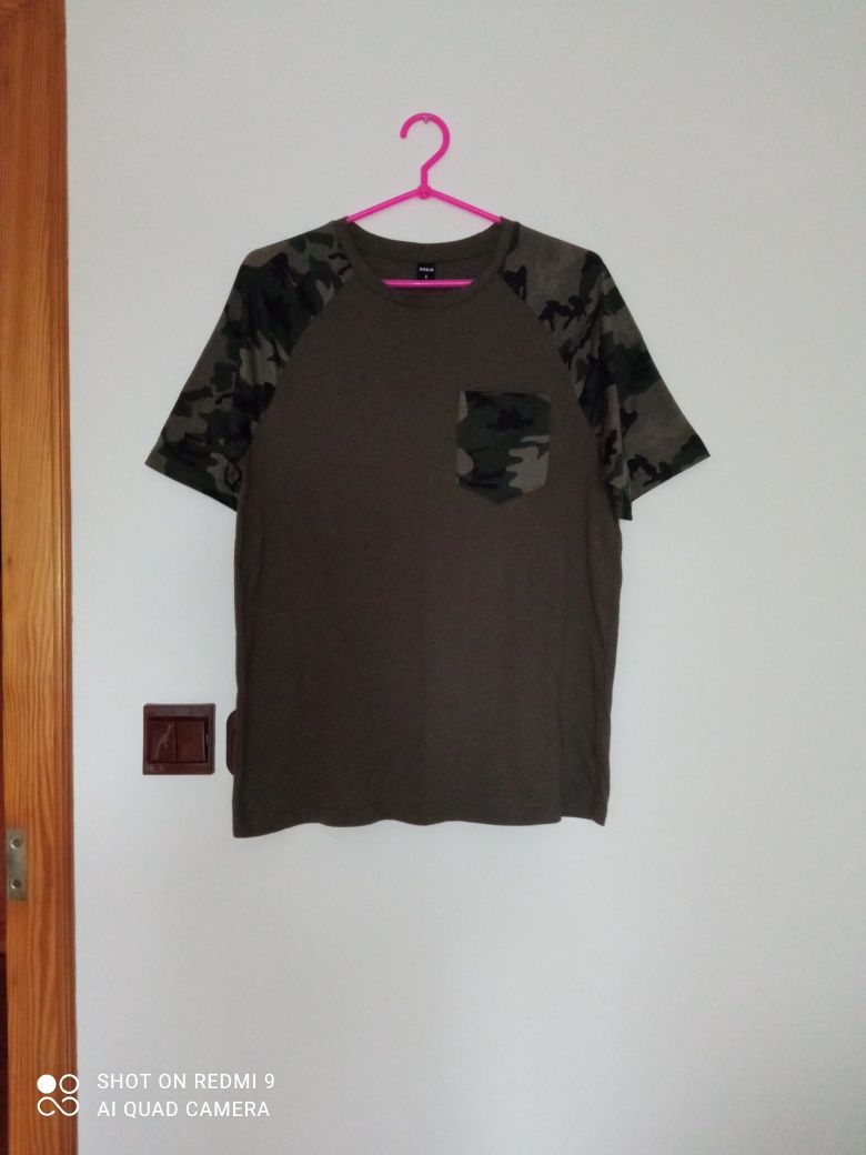 SHEIN t-shirt męski moro S