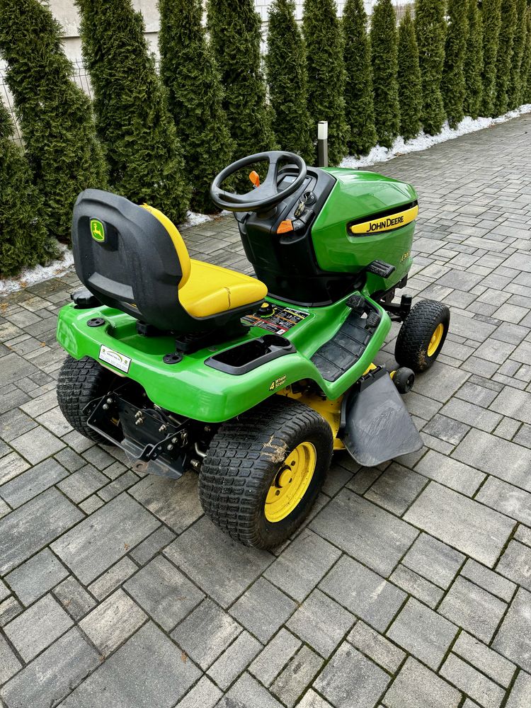 Traktorek John Deere x304- skrętne 4 koła USA