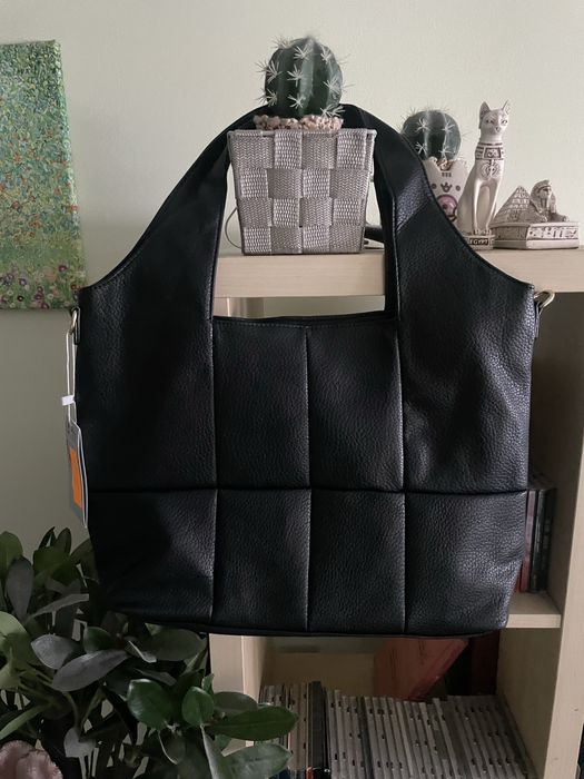 Nowa torebka czarna ze skory ekologicznej