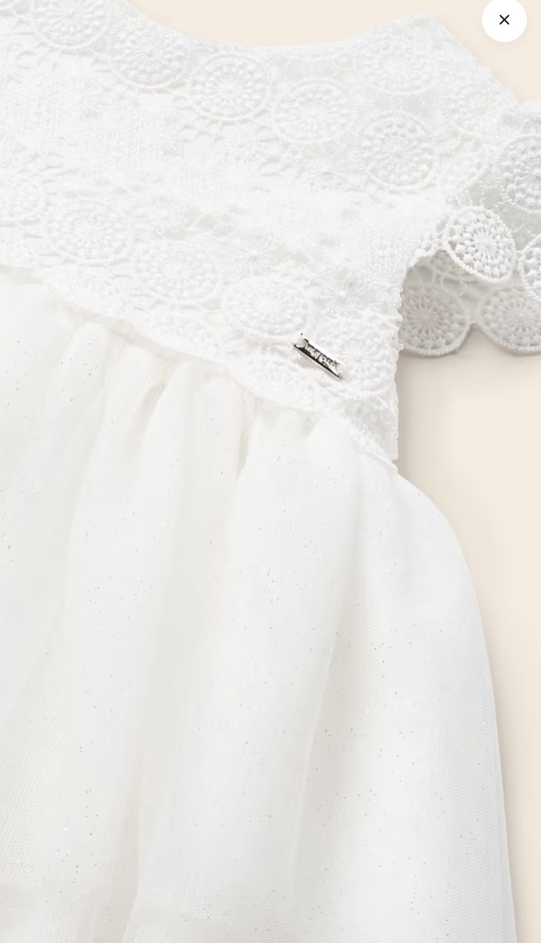 Sukienka na roczek majora biała 80cm