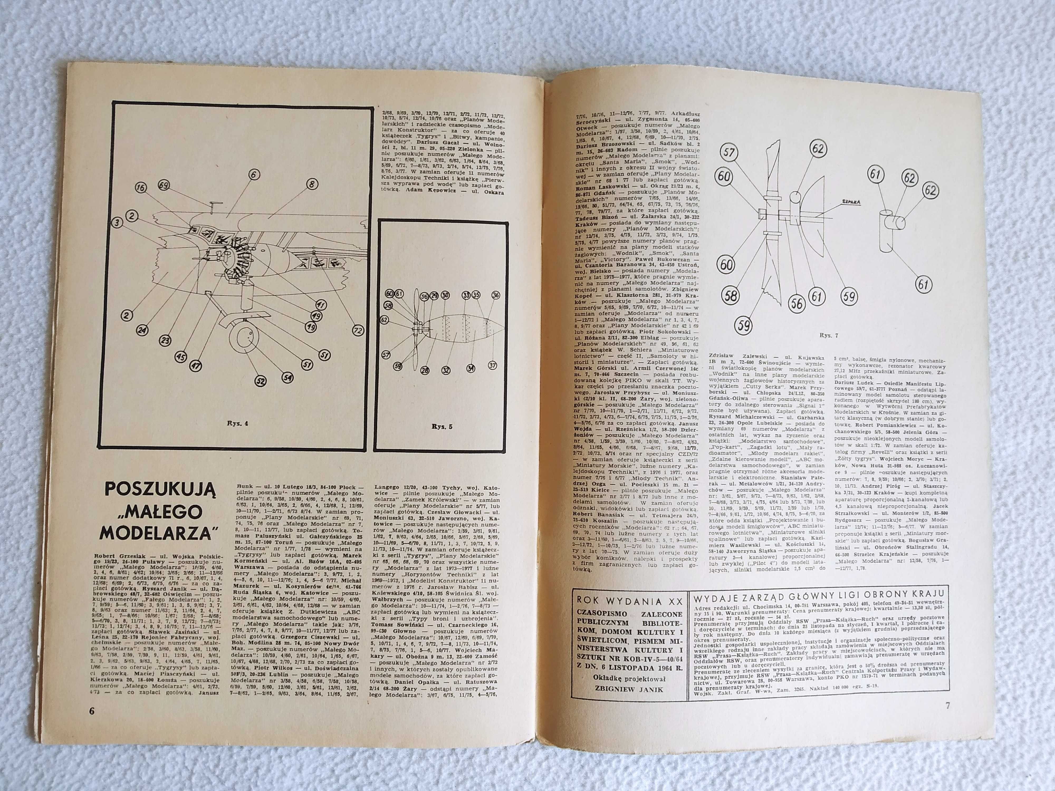 Mały Modelarz 7/1978 Samolot komunikacyjny "Fokker" F VIIb – 3m