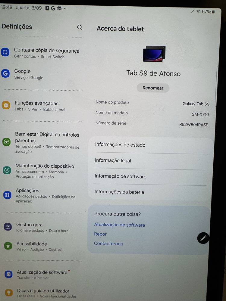 Tablet Samsung Tab S9