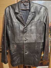 Куртка б.у.мужская- кожа,размер 48, цвет-черный,импорт Монголия