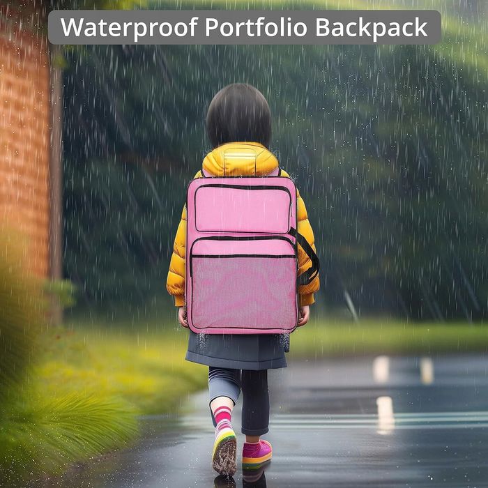 a3 art portfolio plecak do szkoły teczka torba wodoodporny różowy etui