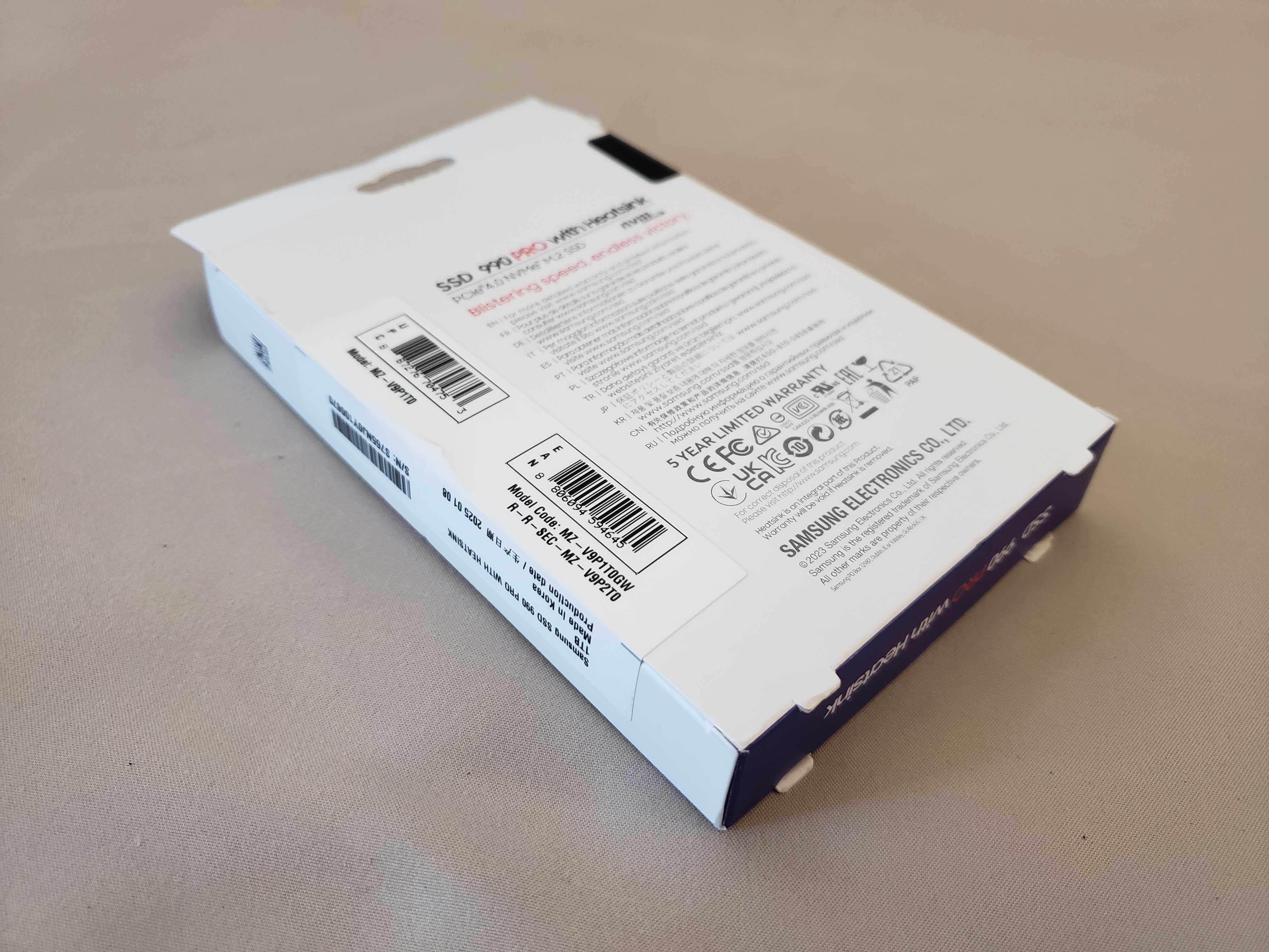 SSD диск Samsung 990 Pro 1TB M.2 PCIe 4.0 x4 NVMe 2.0 V-NAND 3bit MLC