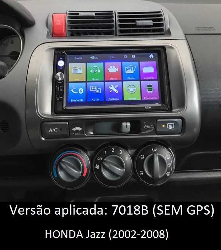 (NOVO) Rádio 2DIN • HONDA Jazz (2002 a 2013) • Android GPS Bluetooth