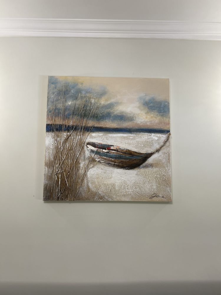 Quadro Moderno Com desenho de Barco