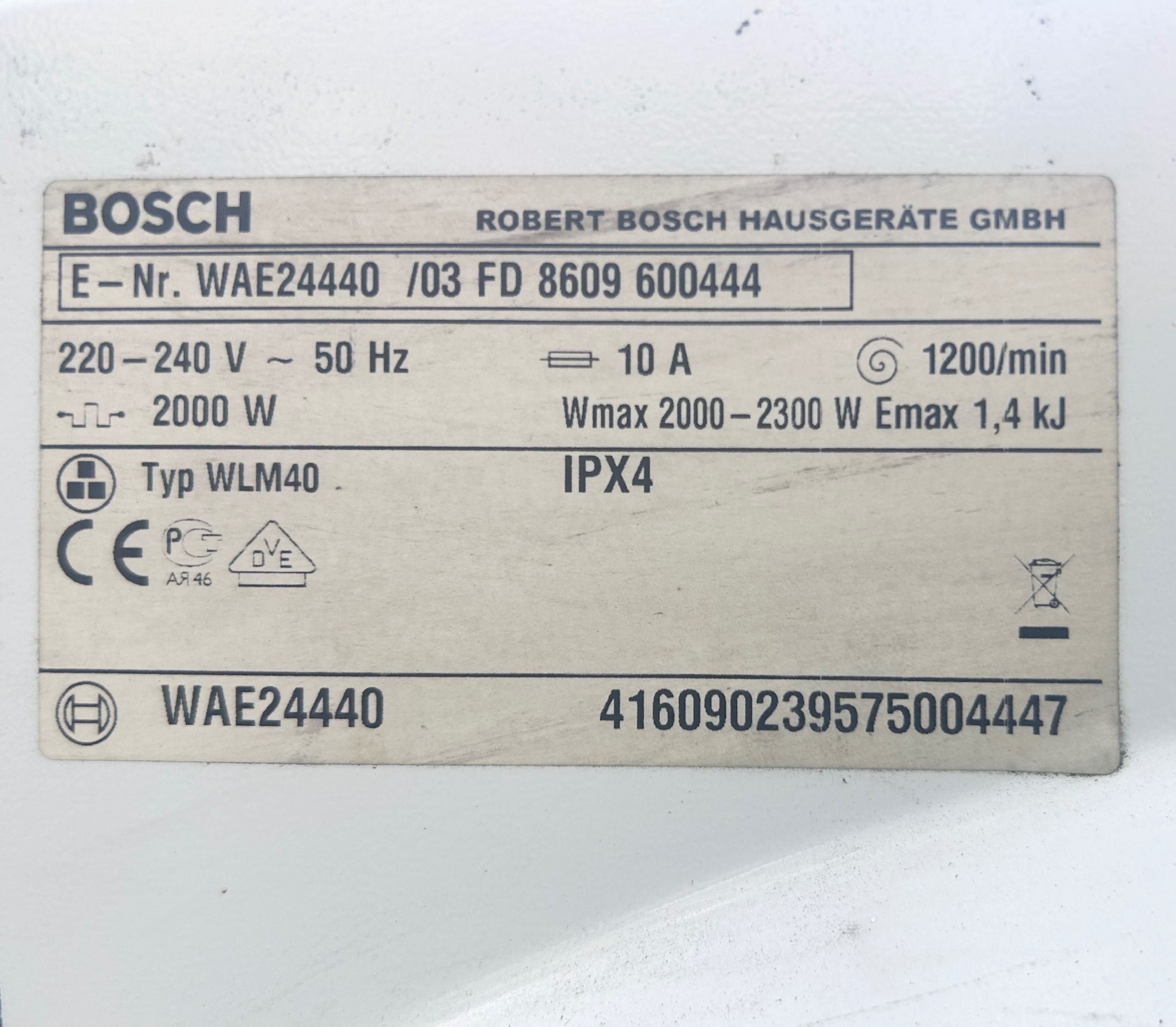 Oryginalny Moduł sterujący pralki Bosch WAE24440